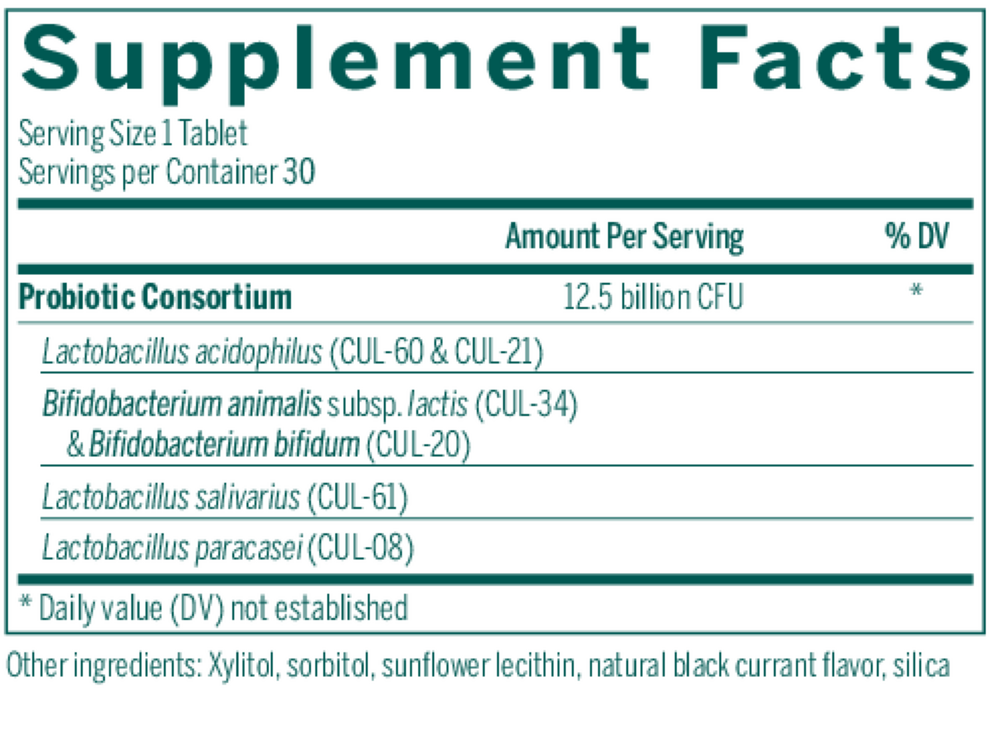HMF Child Supplement Facts Label