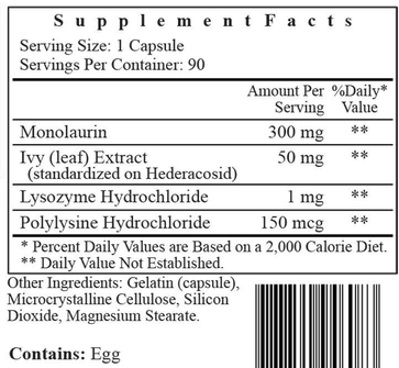 Monocombo Supplement Facts Label