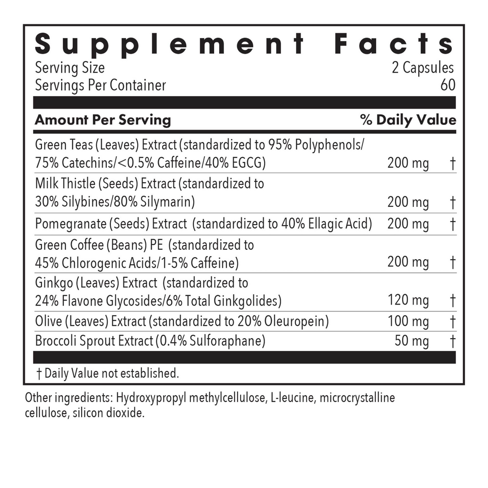 Nrf2 Renew® Supplement Facts Label