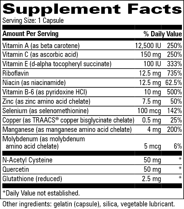 Oxy-Pro Supplement Facts Label