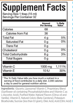 Neuro-C Supplement Facts Label