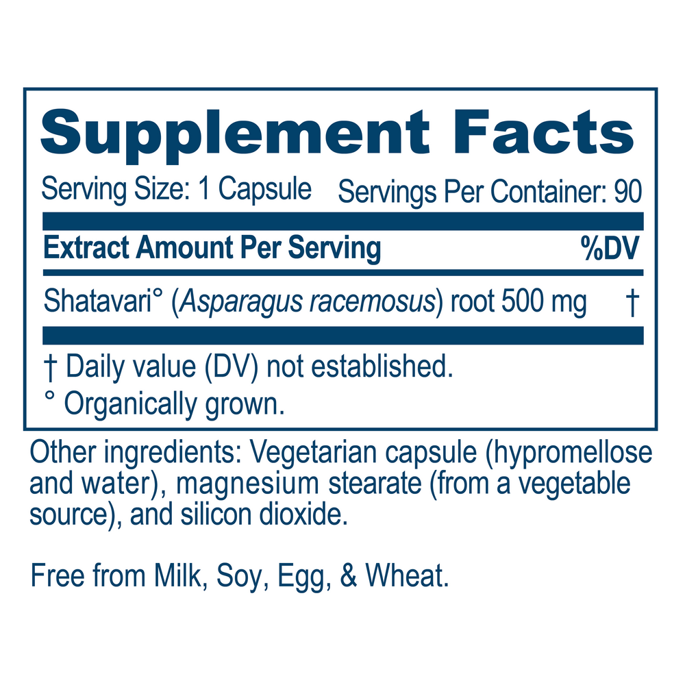 Sitawari Supplement Facts Label