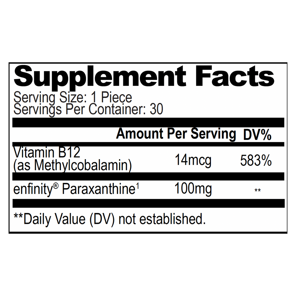 Focus Bites Supplement Facts Label