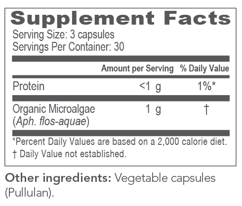 Mind Capsules Supplement Facts Label