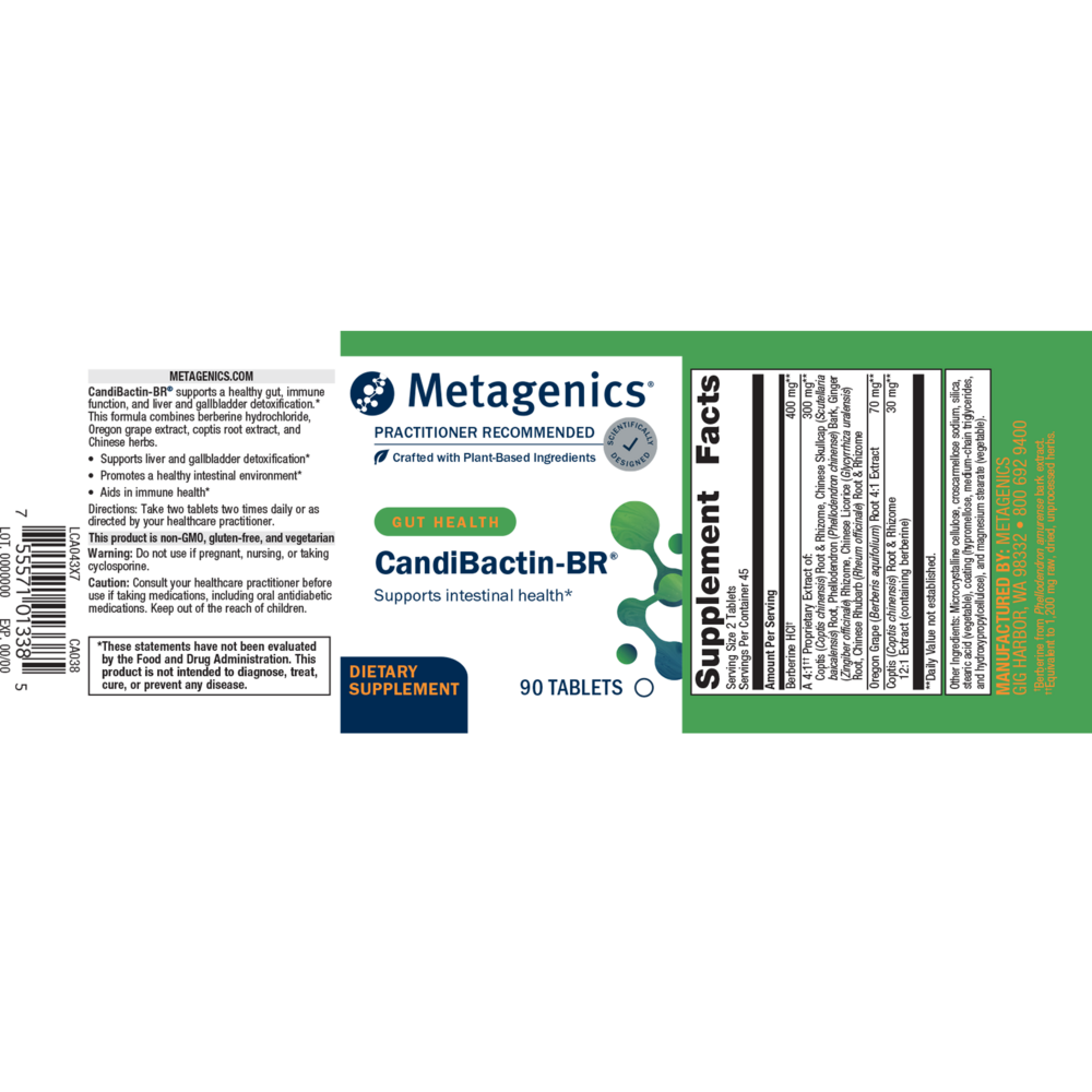 CandiBactin - BR Supplement Facts Label