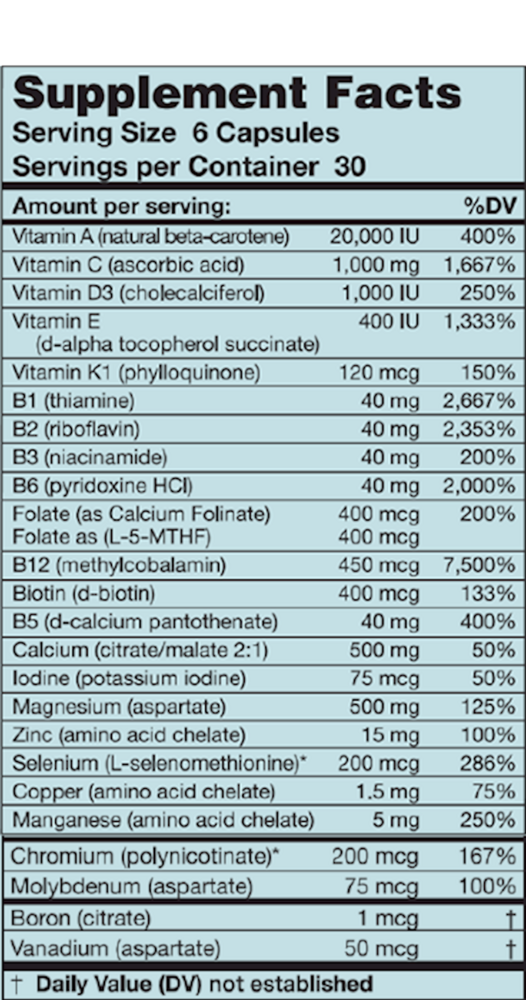 Maxxum 3 Supplement Facts Label