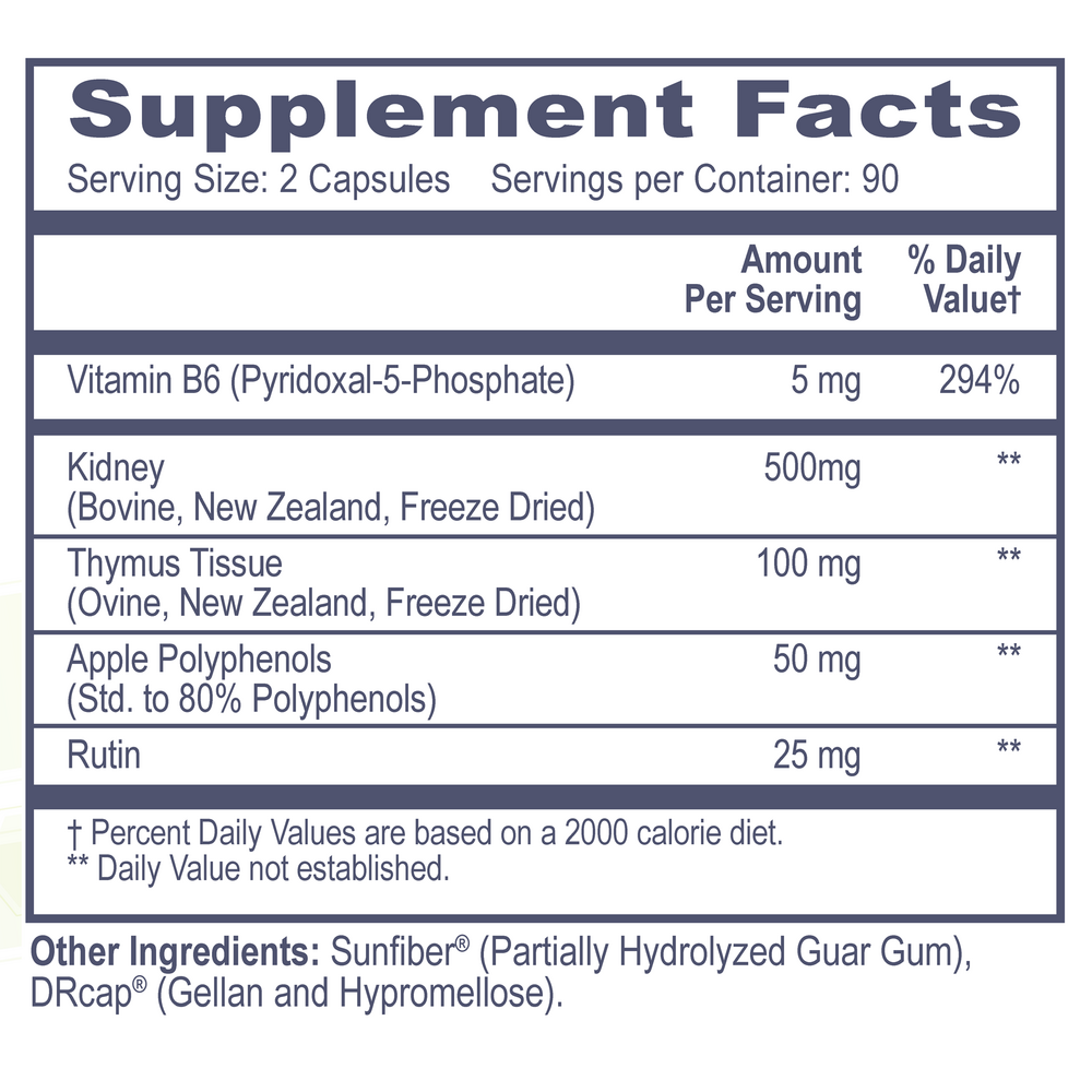 ABP1 Assist Supplement Facts Label