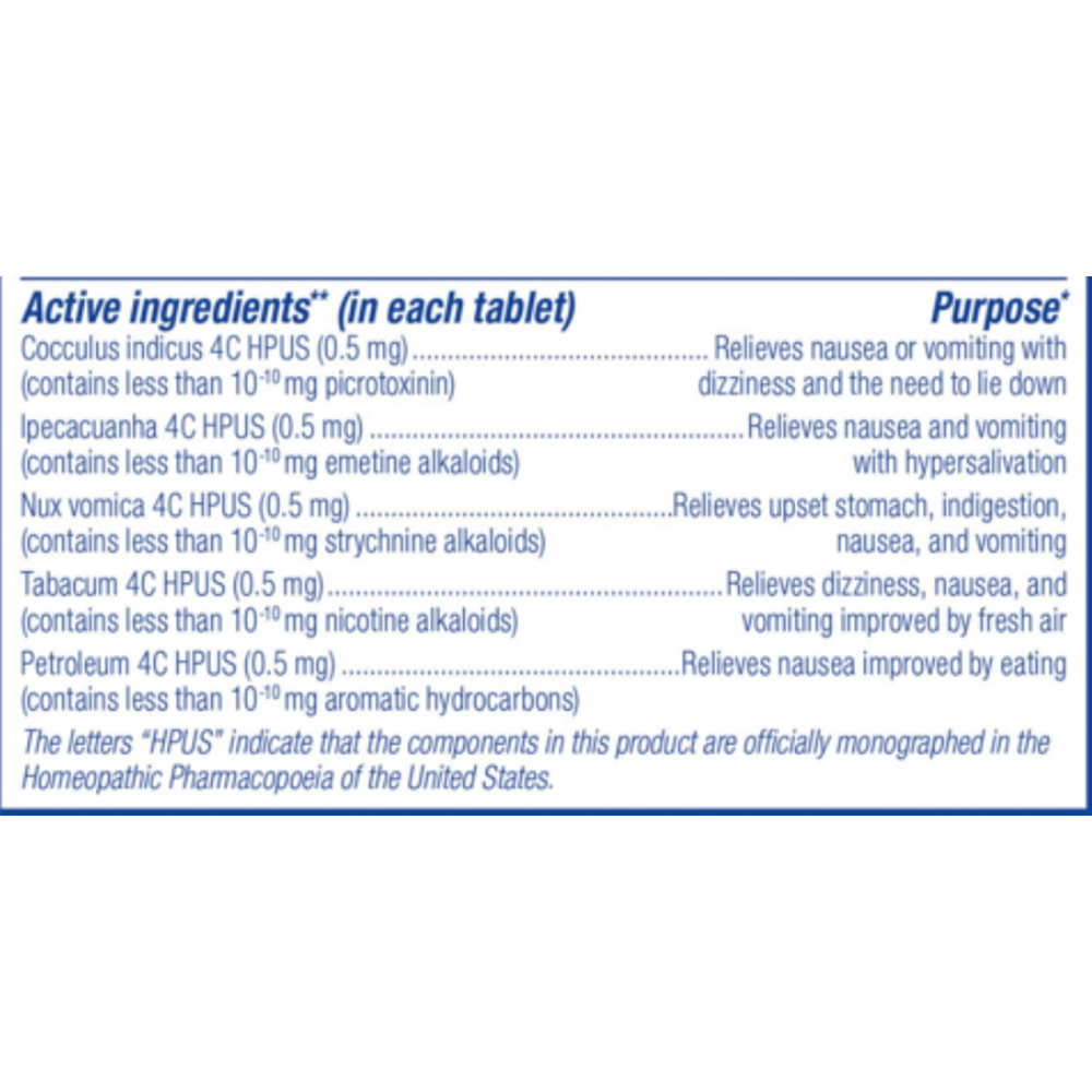 MotionCalm Supplement Facts Label