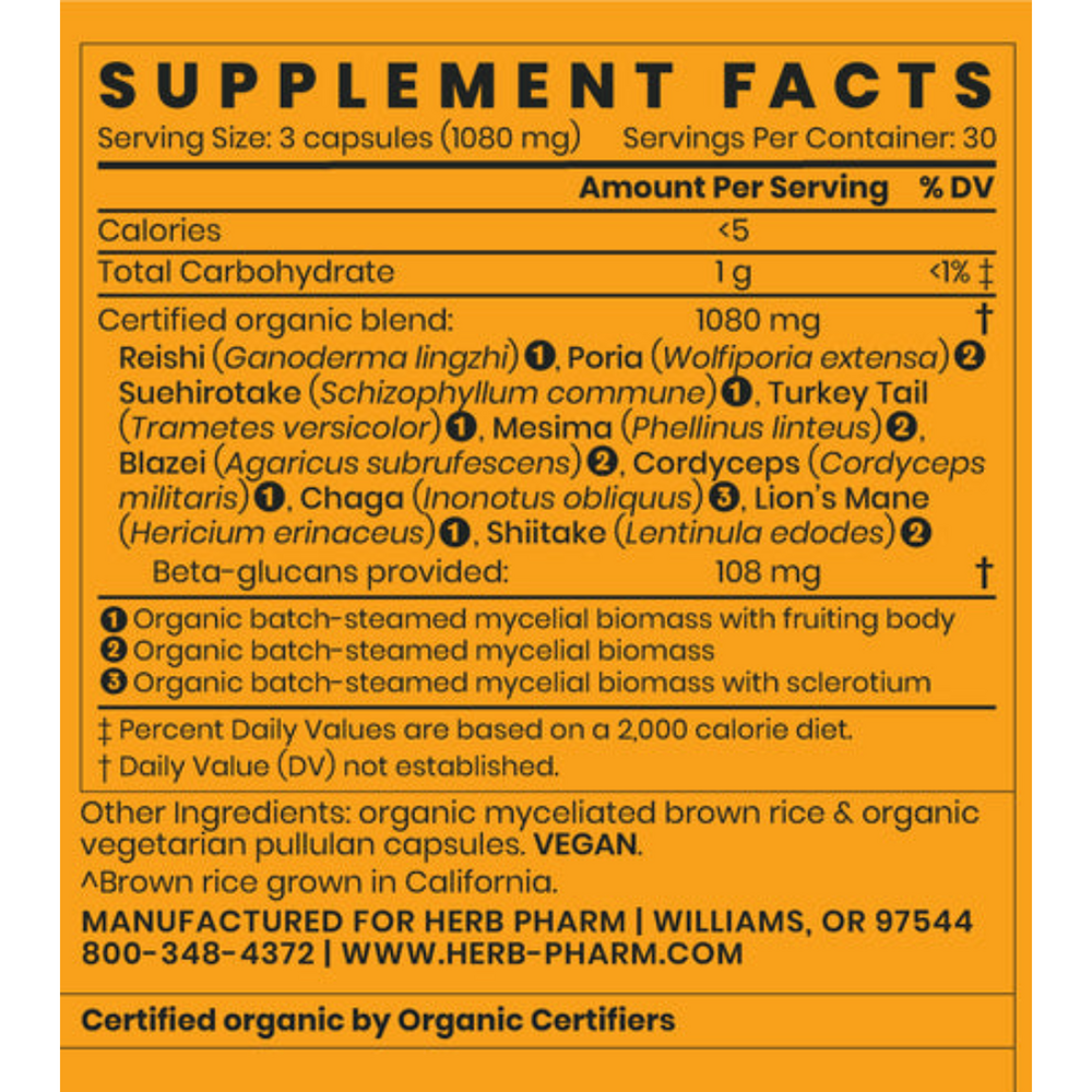 Everyday 10 Supplement Facts Label