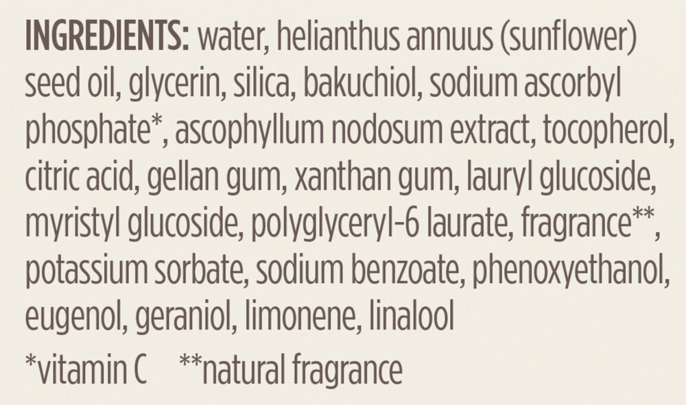 Renewal Dark Spot Corrector Supplement Facts Label