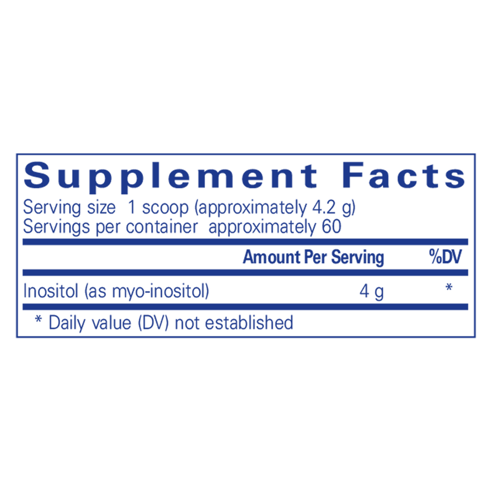 Inositol (Powder) Supplement Facts Label