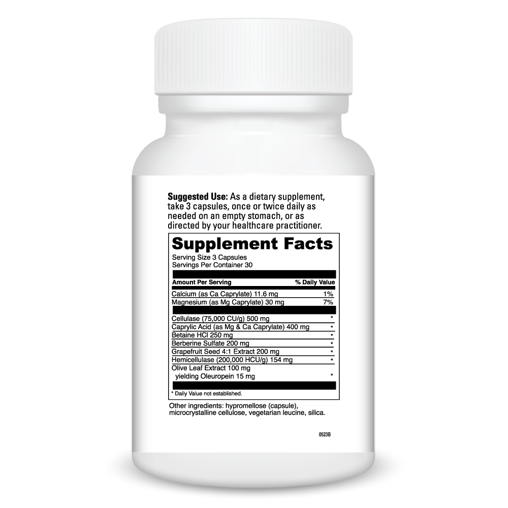 Candid Away Supplement Facts Label