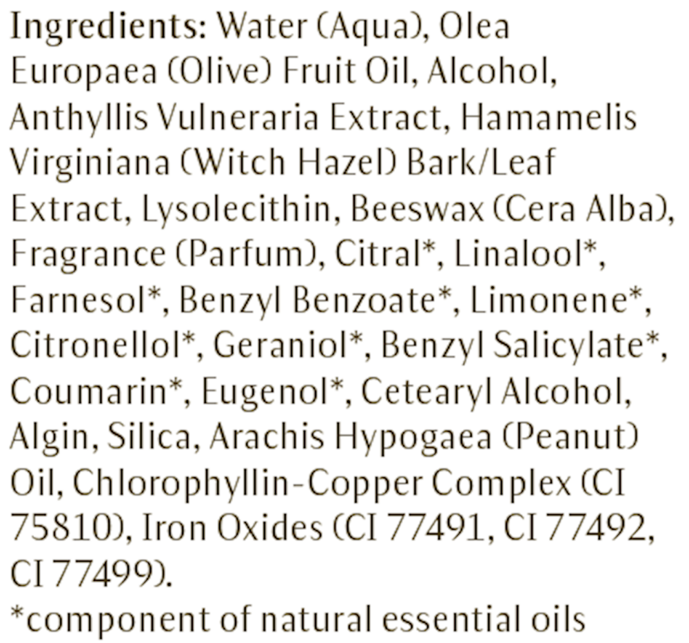 Translucent Bronzing Tint Supplement Facts Label