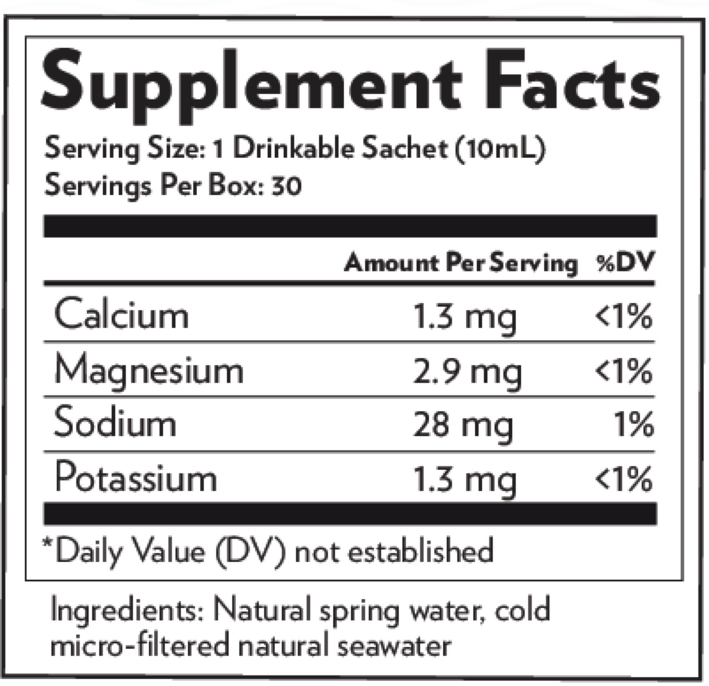 QUINTESSENTIAL® 0.9 Sachet Supplement Facts Label