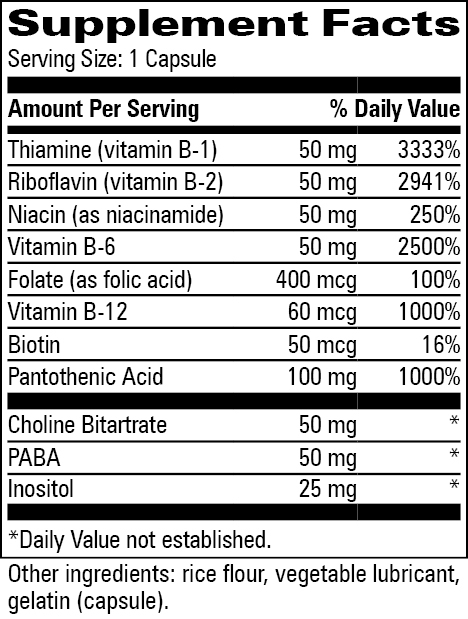 Aller-B® Supplement Facts Label
