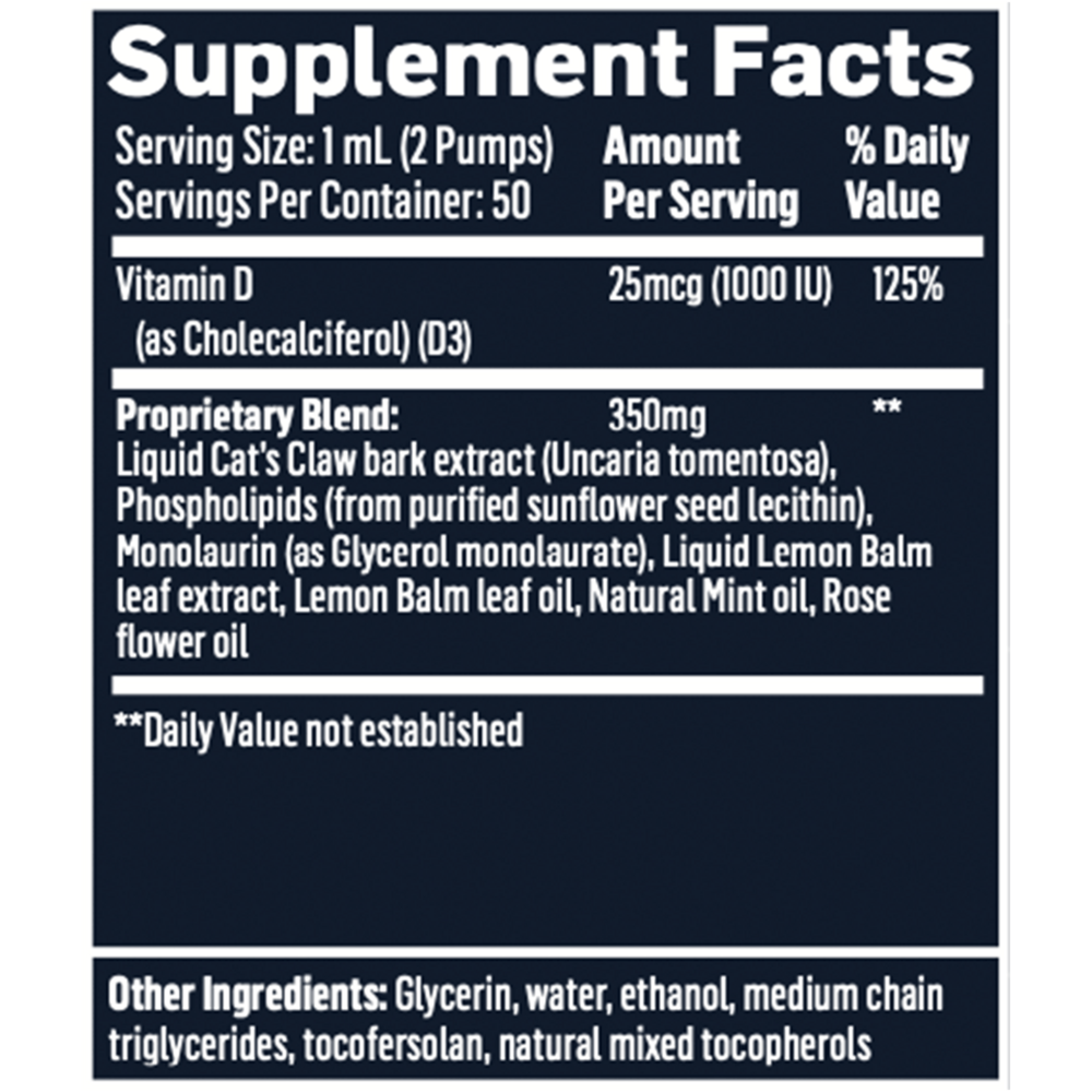 Cat’s Claw Elite® Supplement Facts Label