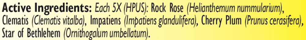 Rescue Remedy Kids Supplement Facts Label
