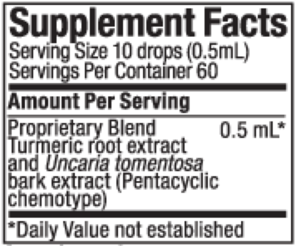 MoodMedix Supplement Facts Label