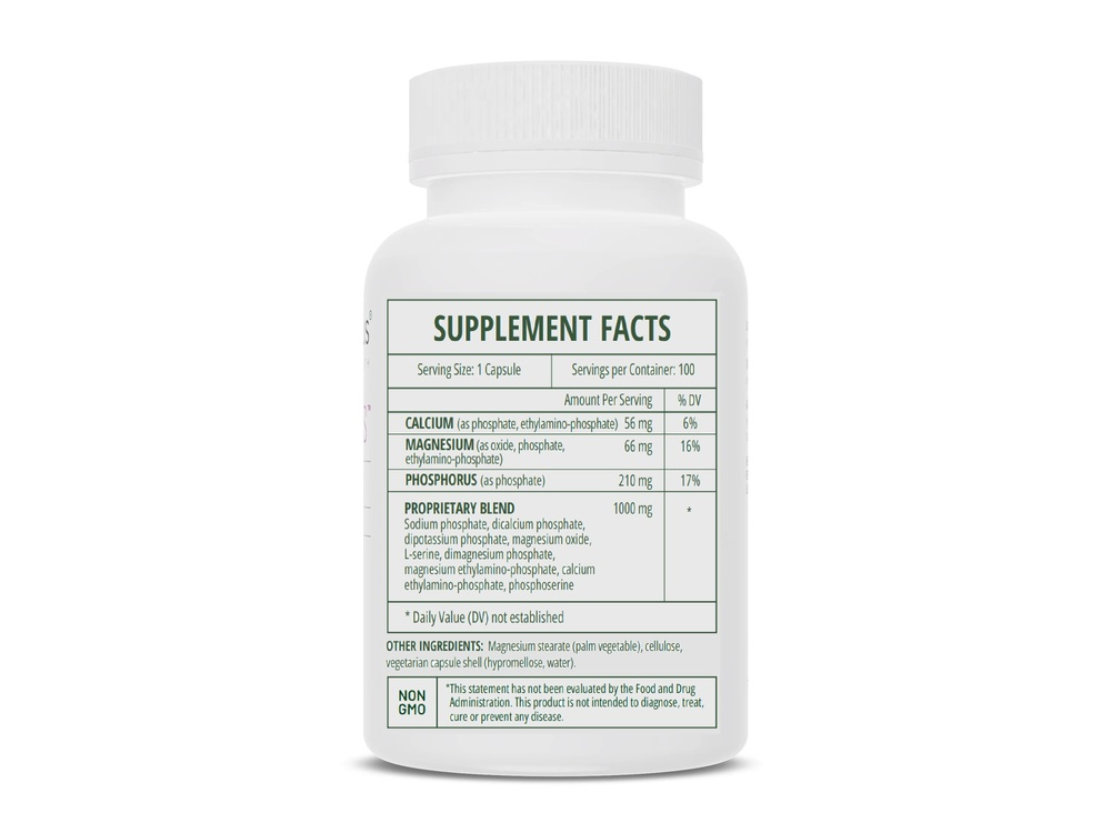 Seriphos Supplement Facts Label