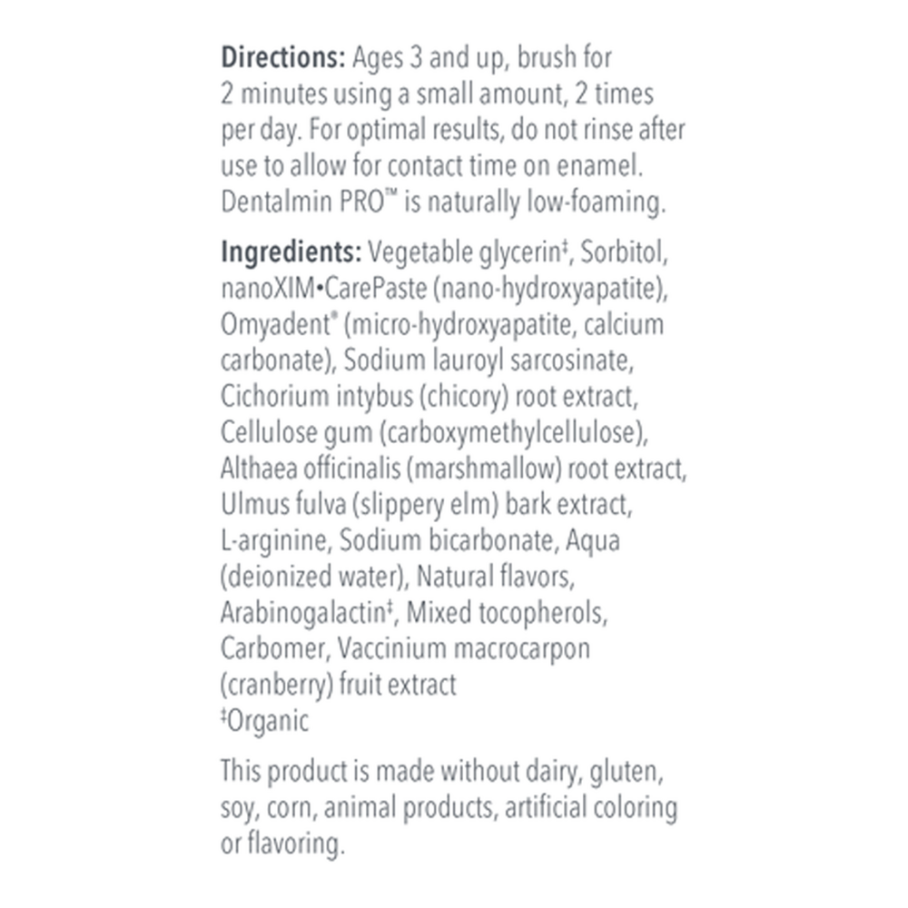 Dentalcidin Supplement Facts Label