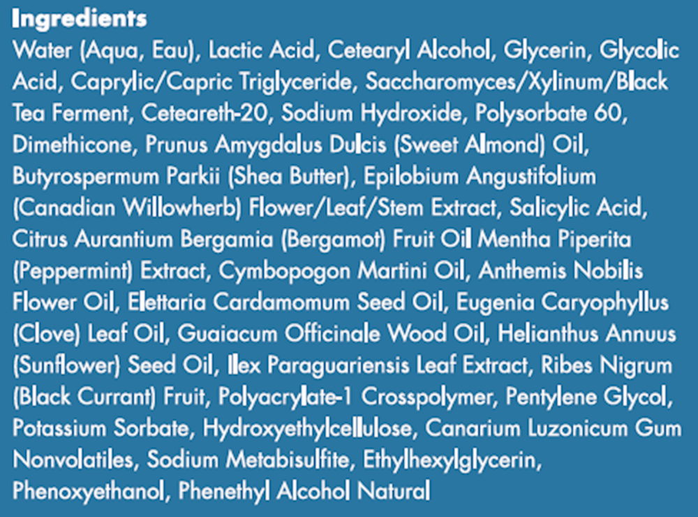Skin Editor Supplement Facts Label