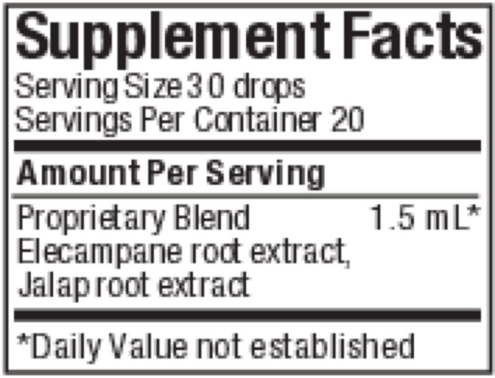 Enula Supplement Facts Label