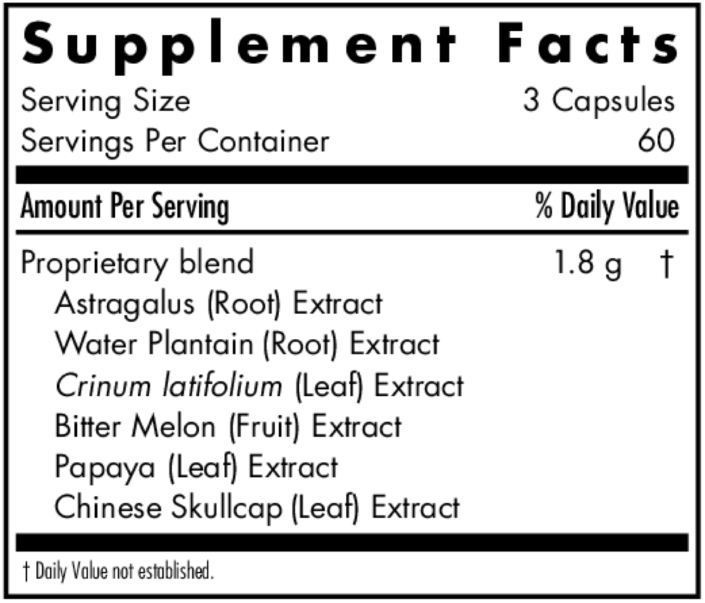 Healthy Prostate & Ovary Supplement Facts Label
