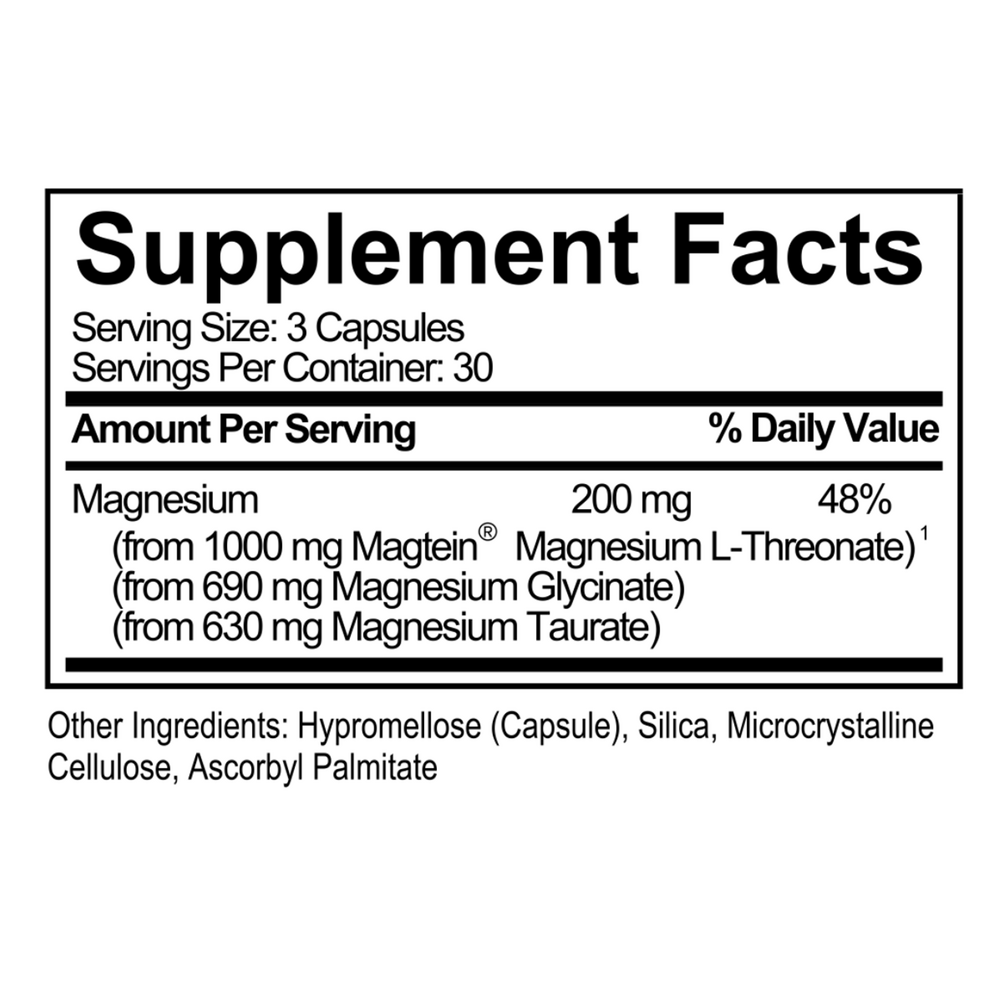 Magtech Supplement Facts Label