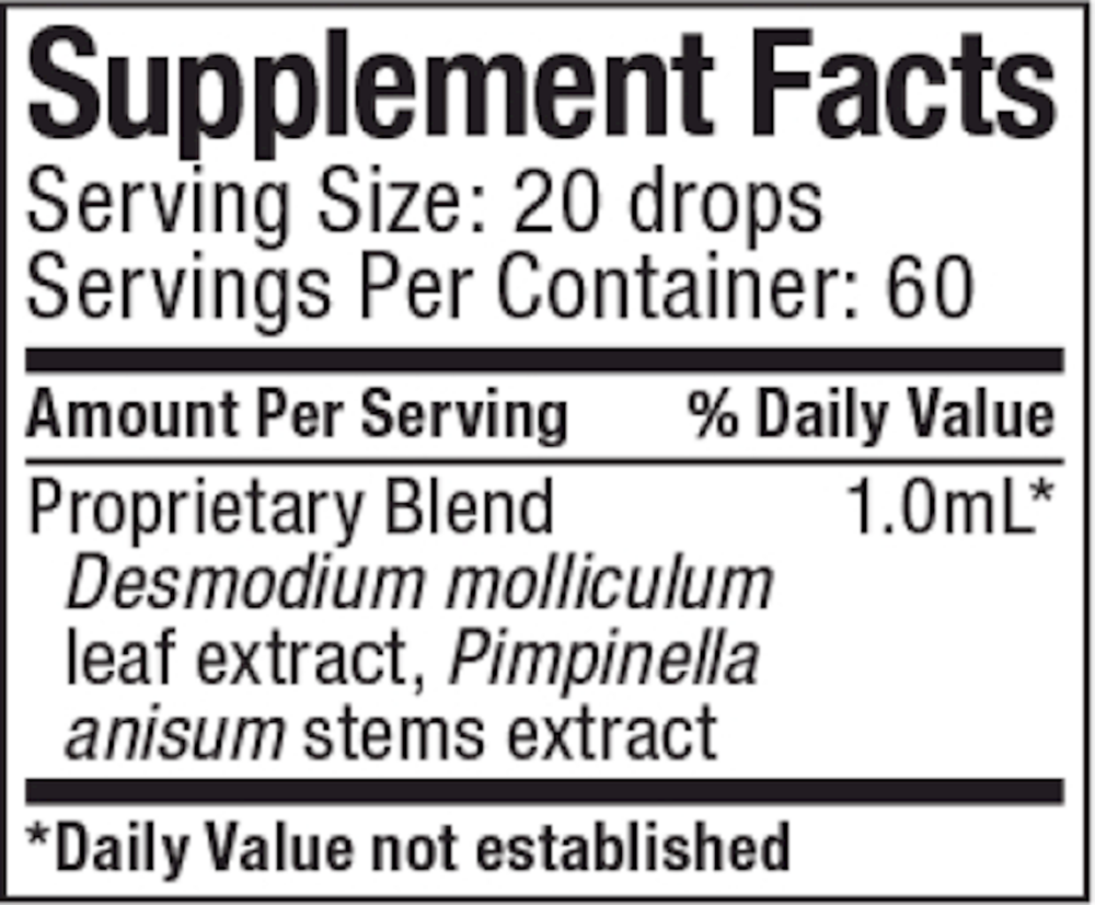 Burbur Pinella Supplement Facts Label
