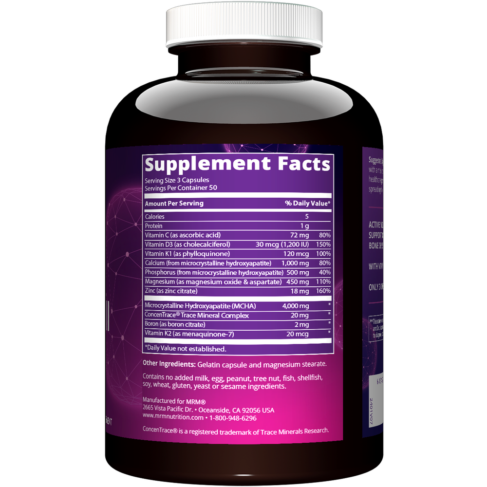 Bone Maximizer III Supplement Facts Label