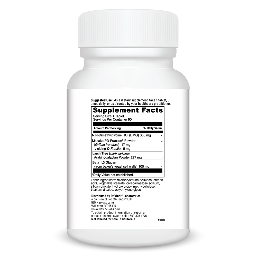 Immuno Dmg Supplement Facts Label