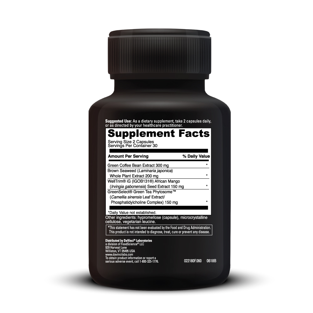 Adipo Leptin Benefits Supplement Facts Label