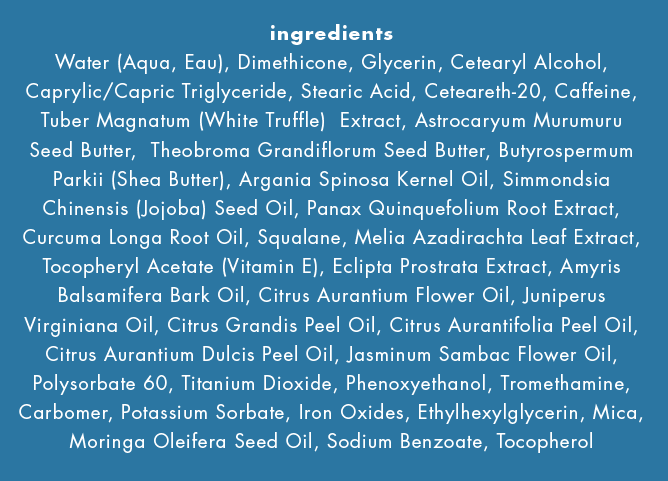 Radiance Rescue Supplement Facts Label