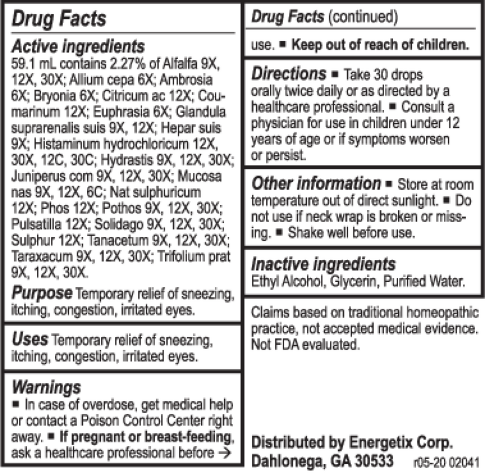 Aller-Chord A Supplement Facts Label
