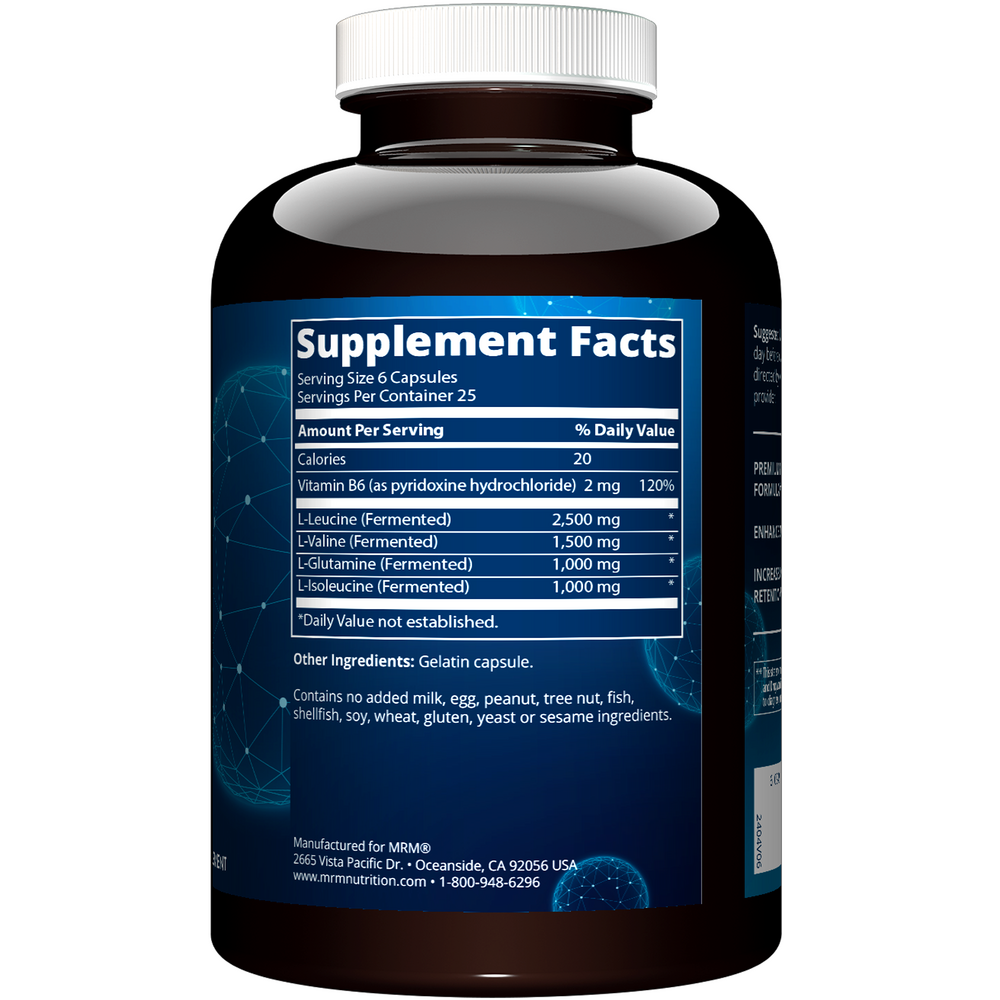 BCAA+G 6000 Supplement Facts Label