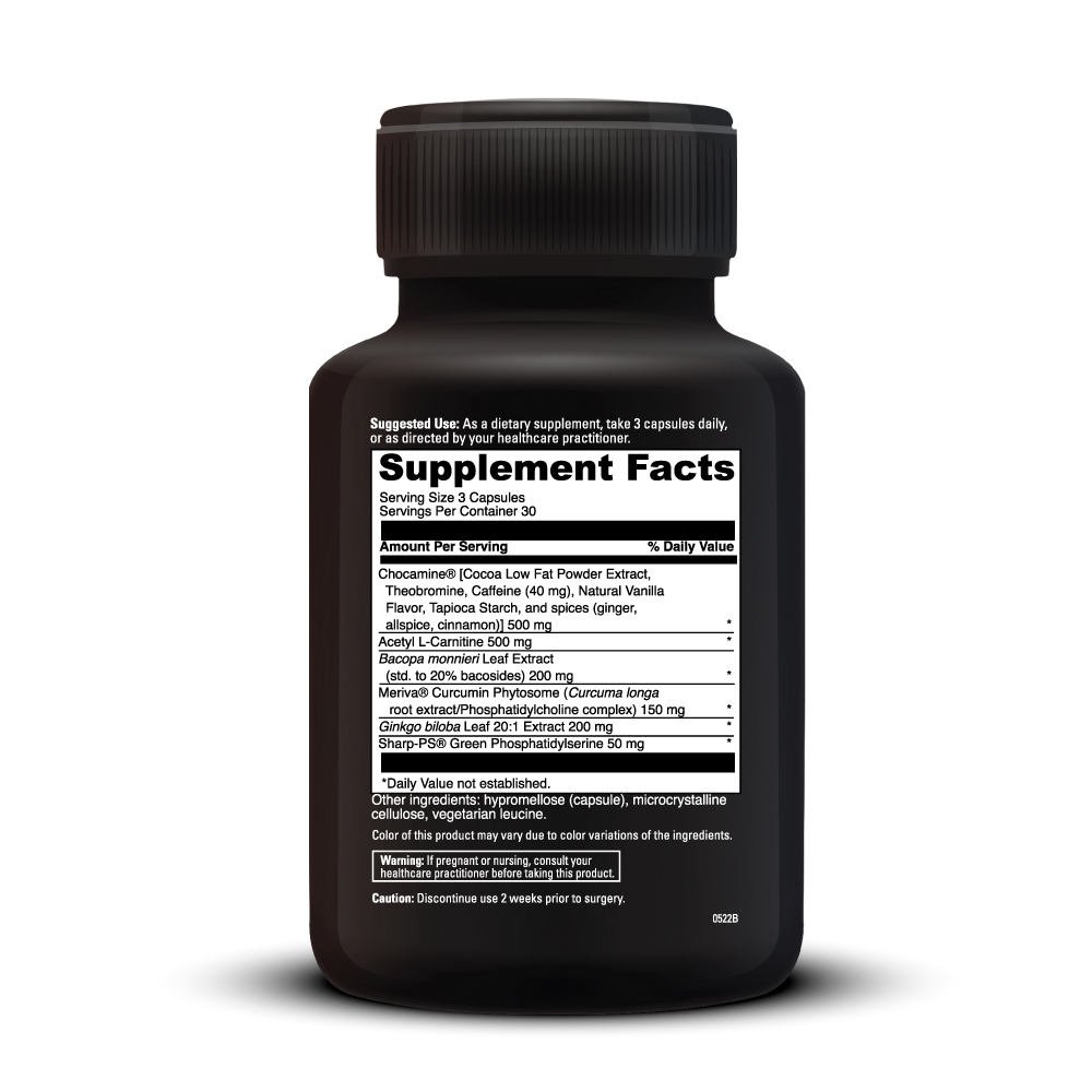 Neuro Benefits Supplement Facts Label