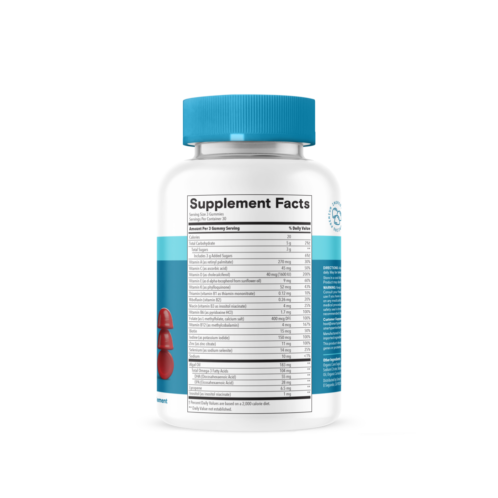 Men's Plus Multi & Omegas Supplement Facts Label