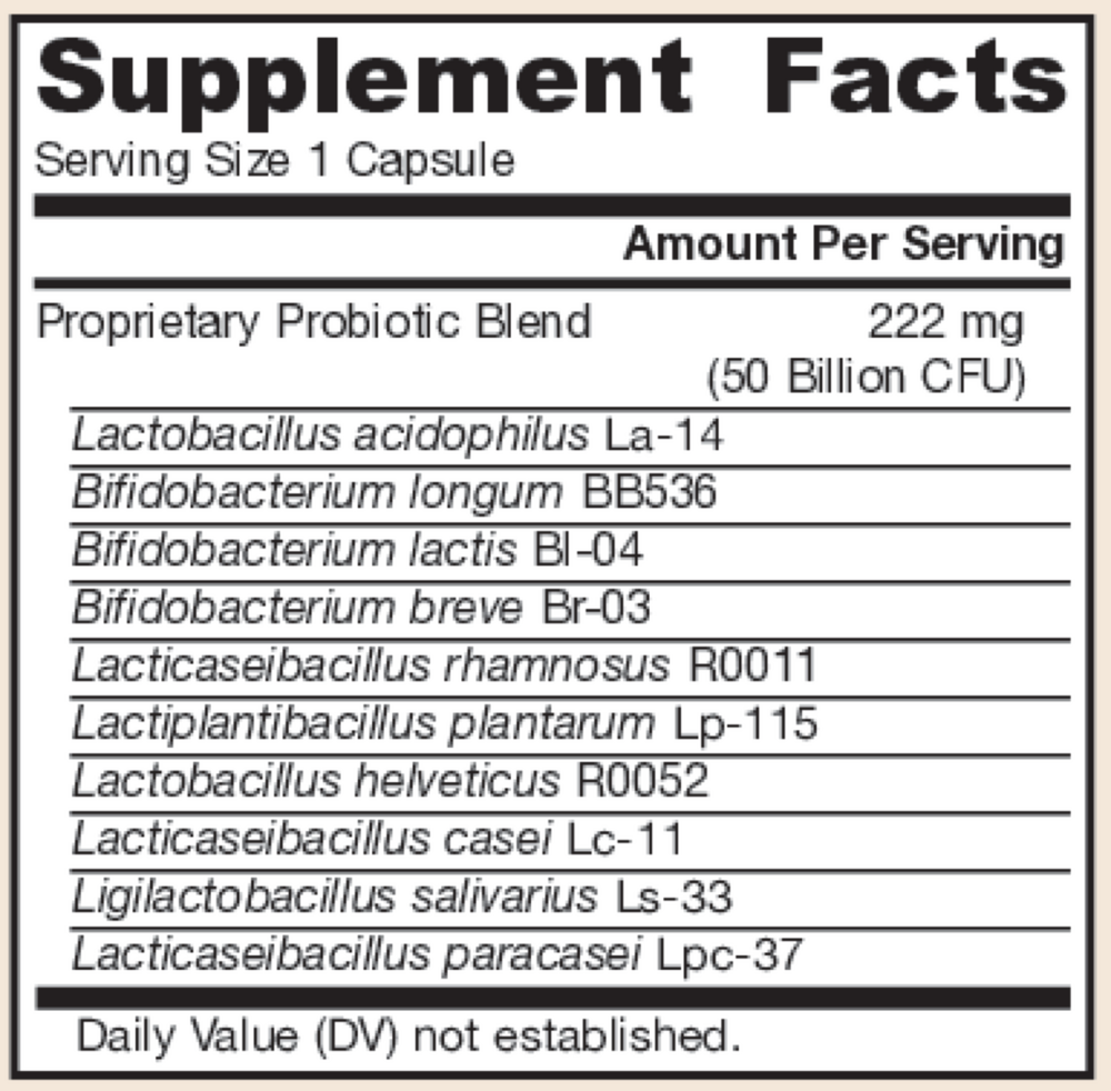 Jarro-Dophilus® Ultra Supplement Facts Label