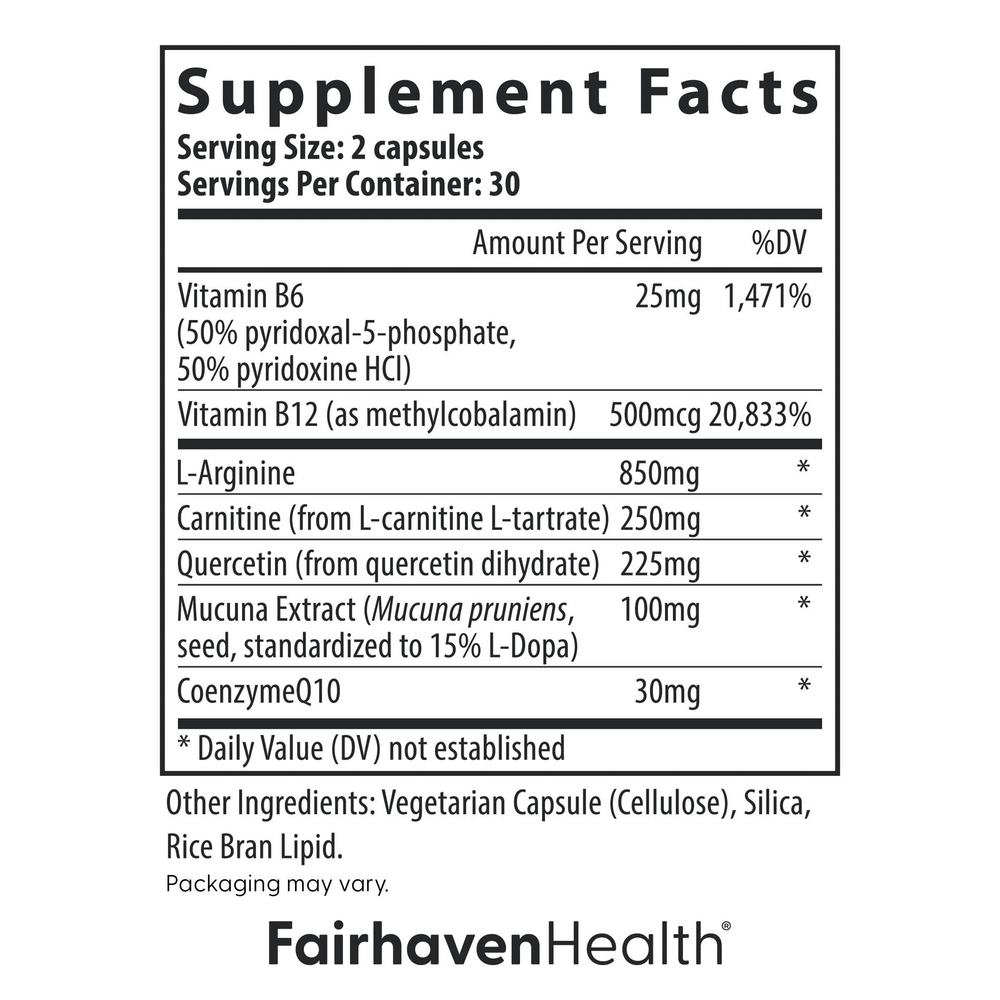 MotilityBoost- Male Fertility Supplement Supplement Facts Label