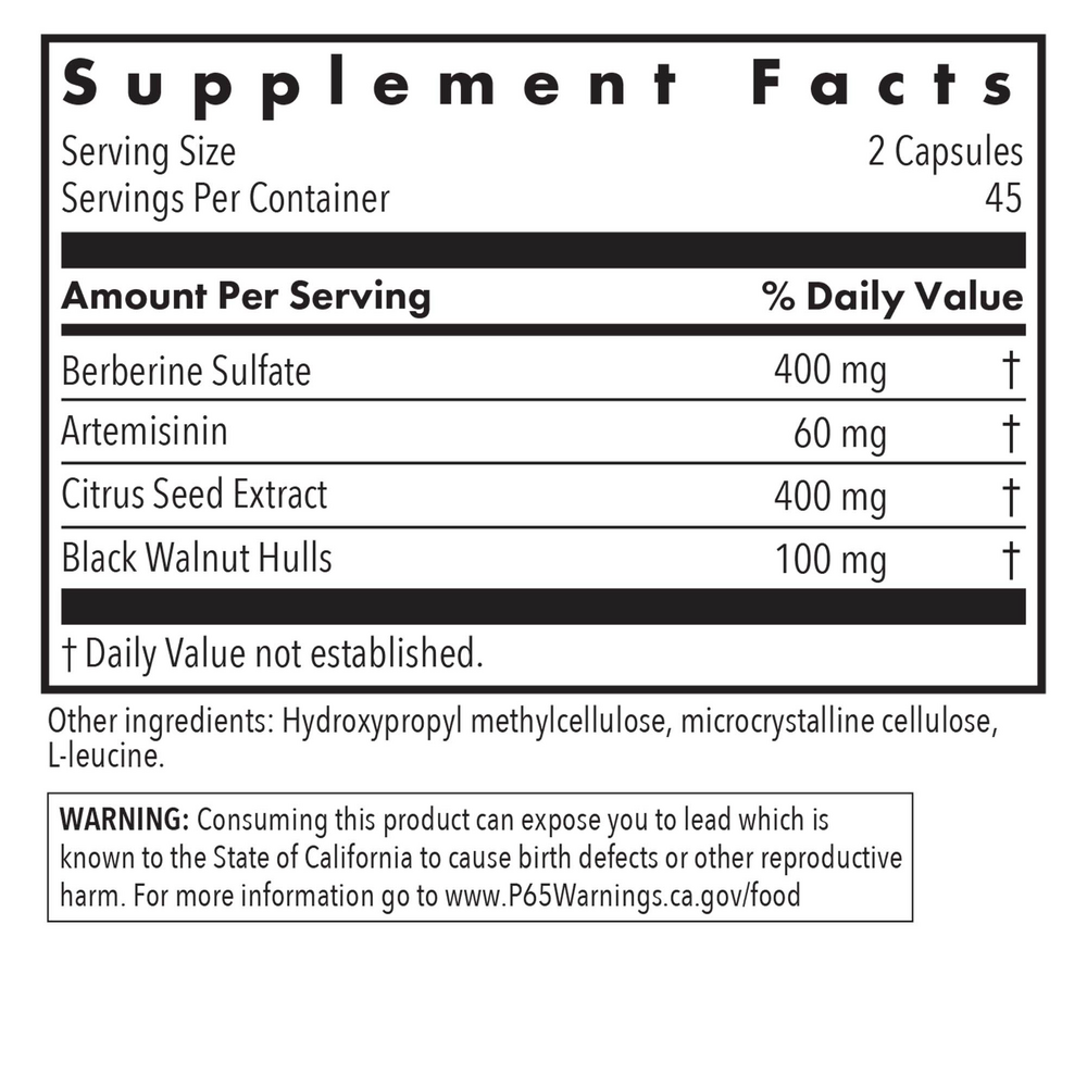 Tricycline® Supplement Facts Label