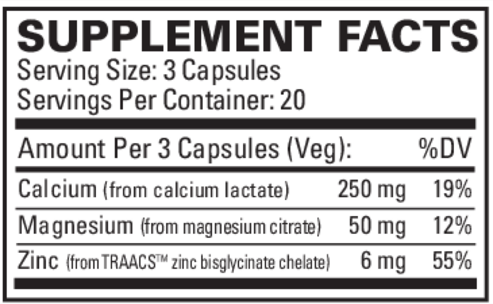 Muscle Relax*† Supplement Facts Label