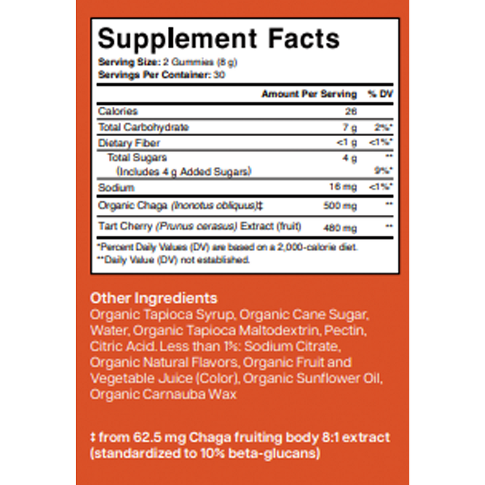 Muscle Restore Gummy Supplement Facts Label