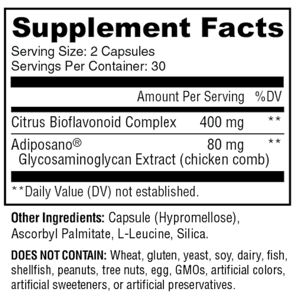 Metabolic Support Supplement Facts Label
