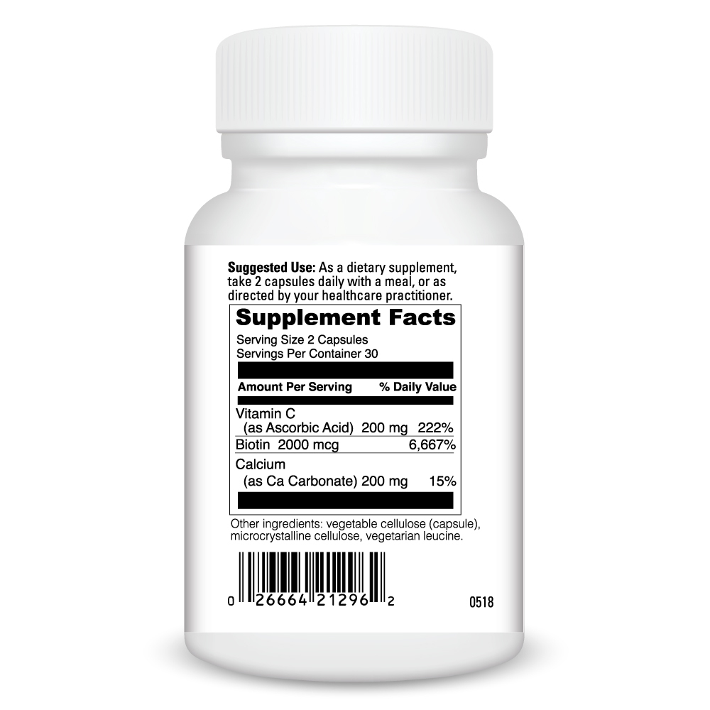 Biotin Supplement Facts Label