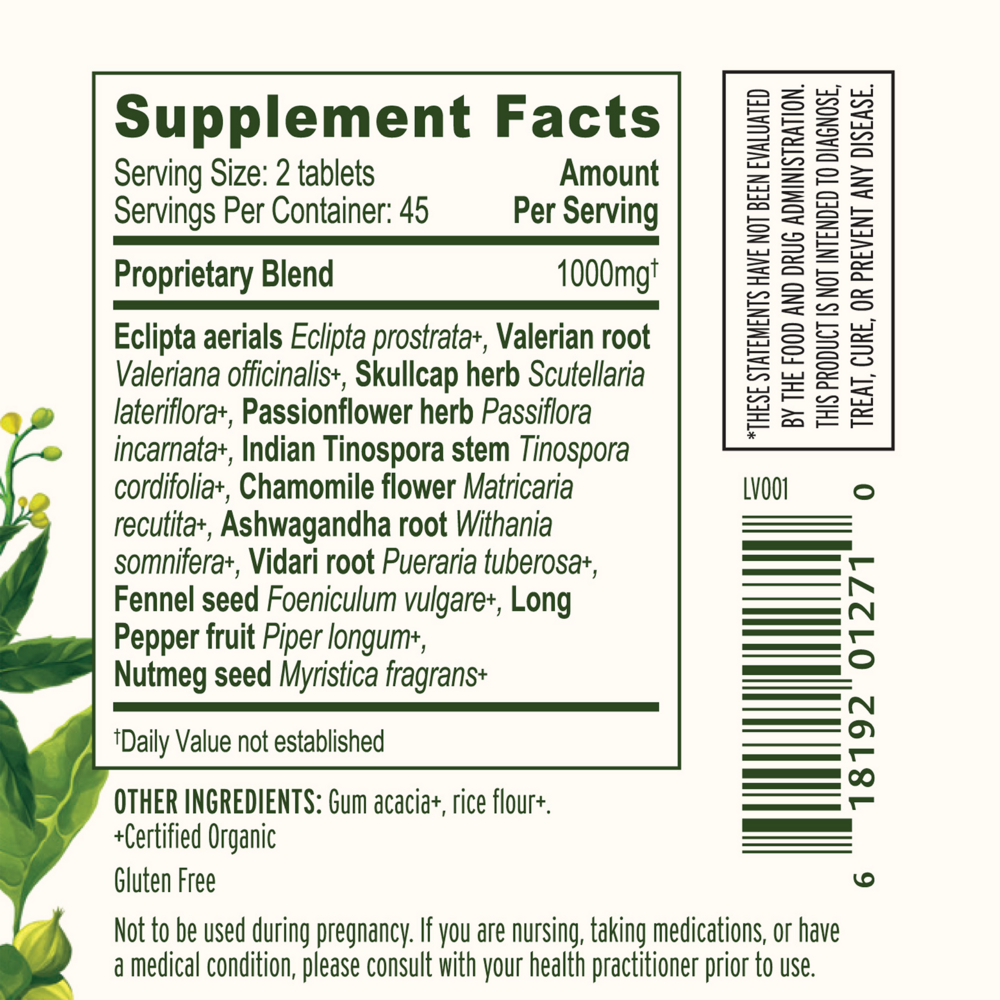 I Sleep Soundly Supplement Facts Label