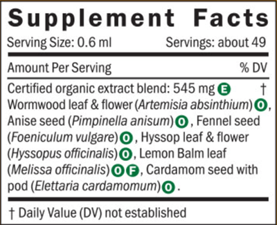 Absinthium - Better Bitters supplement facts | Herb Pharm