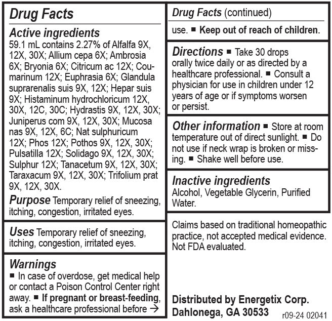 Aller-Chord A Supplement Facts Label