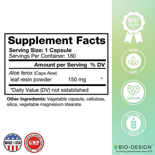 Aloe Lax 150 Supplement Facts Label