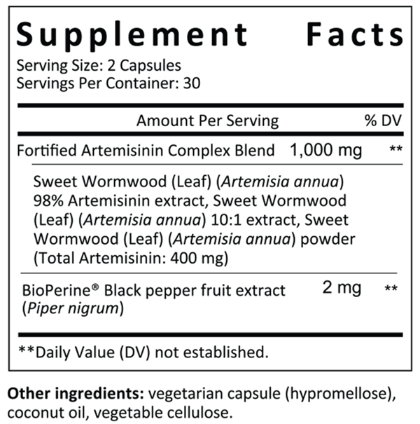 ArteMax Supplement Facts Label