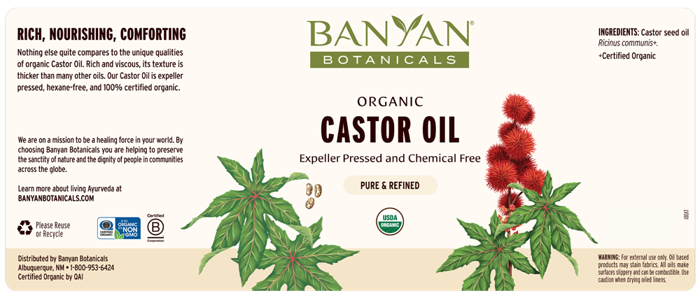 Castor Oil Supplement Facts Label
